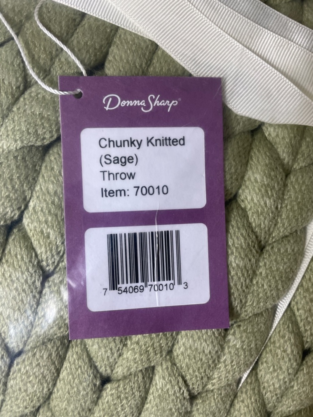 Donna sharp throw blanket in mint green nwt - Picture 2 of 5